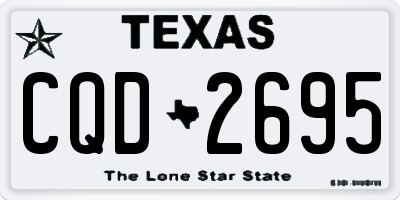 TX license plate CQD2695