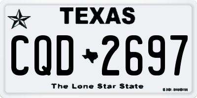 TX license plate CQD2697