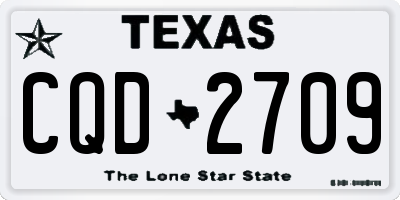 TX license plate CQD2709