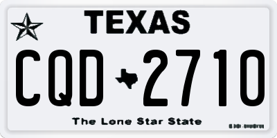 TX license plate CQD2710
