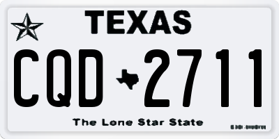 TX license plate CQD2711