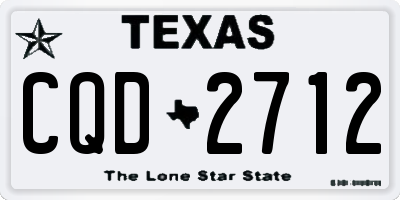 TX license plate CQD2712