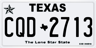 TX license plate CQD2713