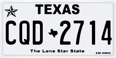 TX license plate CQD2714