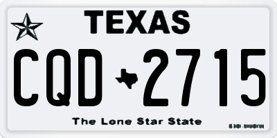 TX license plate CQD2715