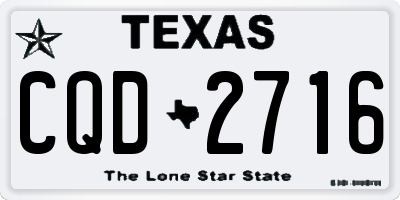 TX license plate CQD2716