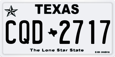 TX license plate CQD2717