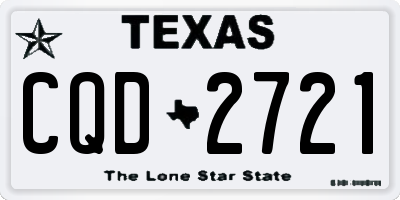 TX license plate CQD2721