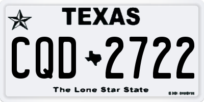 TX license plate CQD2722