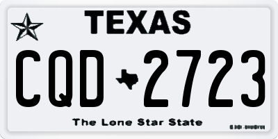 TX license plate CQD2723