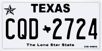 TX license plate CQD2724