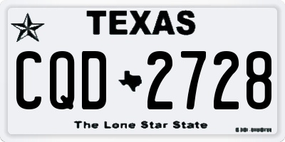 TX license plate CQD2728