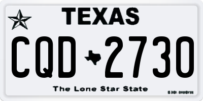TX license plate CQD2730