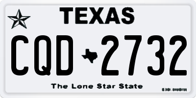 TX license plate CQD2732