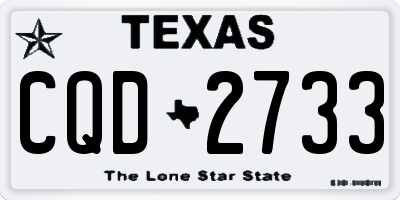 TX license plate CQD2733