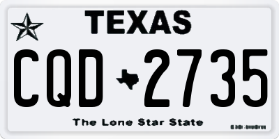TX license plate CQD2735