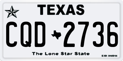 TX license plate CQD2736