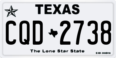 TX license plate CQD2738