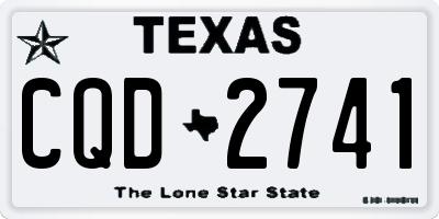 TX license plate CQD2741