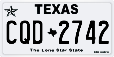 TX license plate CQD2742