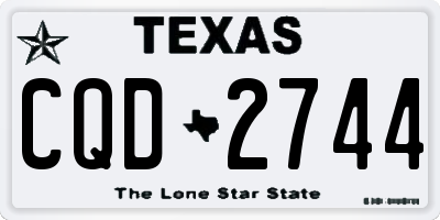 TX license plate CQD2744