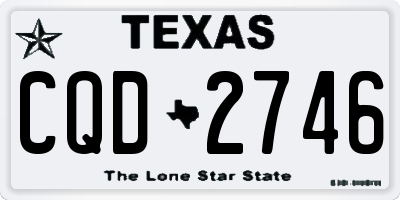 TX license plate CQD2746