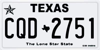 TX license plate CQD2751