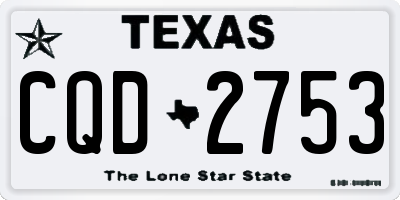 TX license plate CQD2753