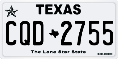 TX license plate CQD2755