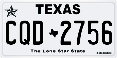 TX license plate CQD2756