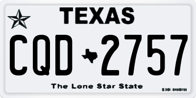 TX license plate CQD2757