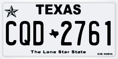 TX license plate CQD2761