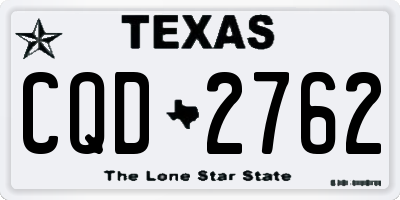 TX license plate CQD2762