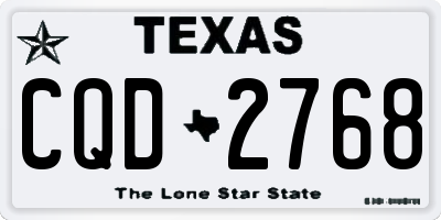 TX license plate CQD2768