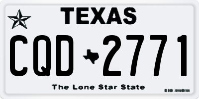 TX license plate CQD2771
