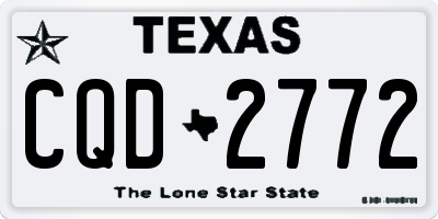 TX license plate CQD2772