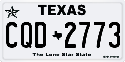 TX license plate CQD2773