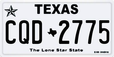 TX license plate CQD2775