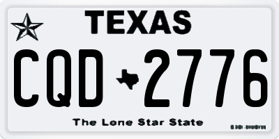TX license plate CQD2776