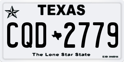 TX license plate CQD2779
