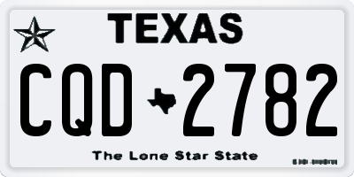 TX license plate CQD2782