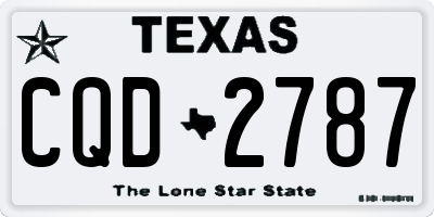 TX license plate CQD2787