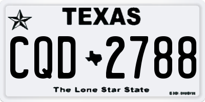TX license plate CQD2788