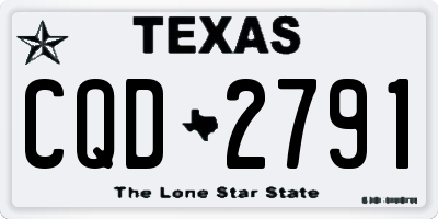 TX license plate CQD2791