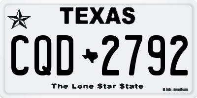 TX license plate CQD2792