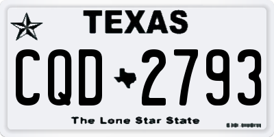 TX license plate CQD2793