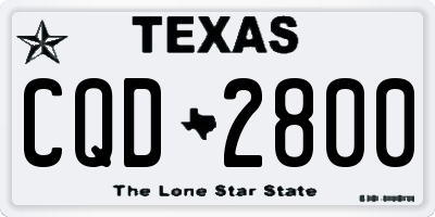 TX license plate CQD2800