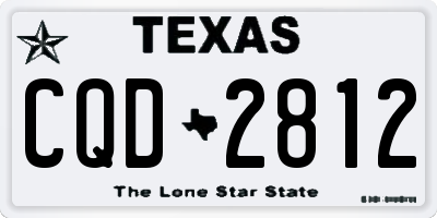 TX license plate CQD2812