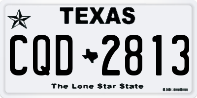 TX license plate CQD2813