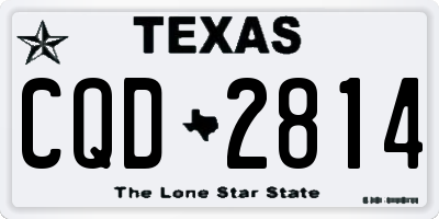 TX license plate CQD2814